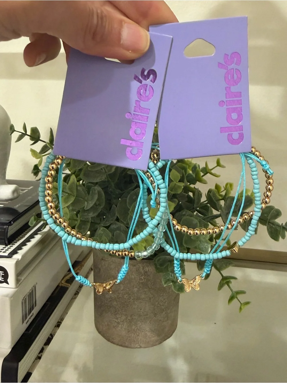 Turquoise and Gold Layered Bracelet Set